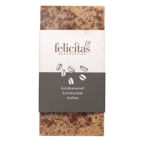 Tafelschokolade Goldkaramell mit Kaffee