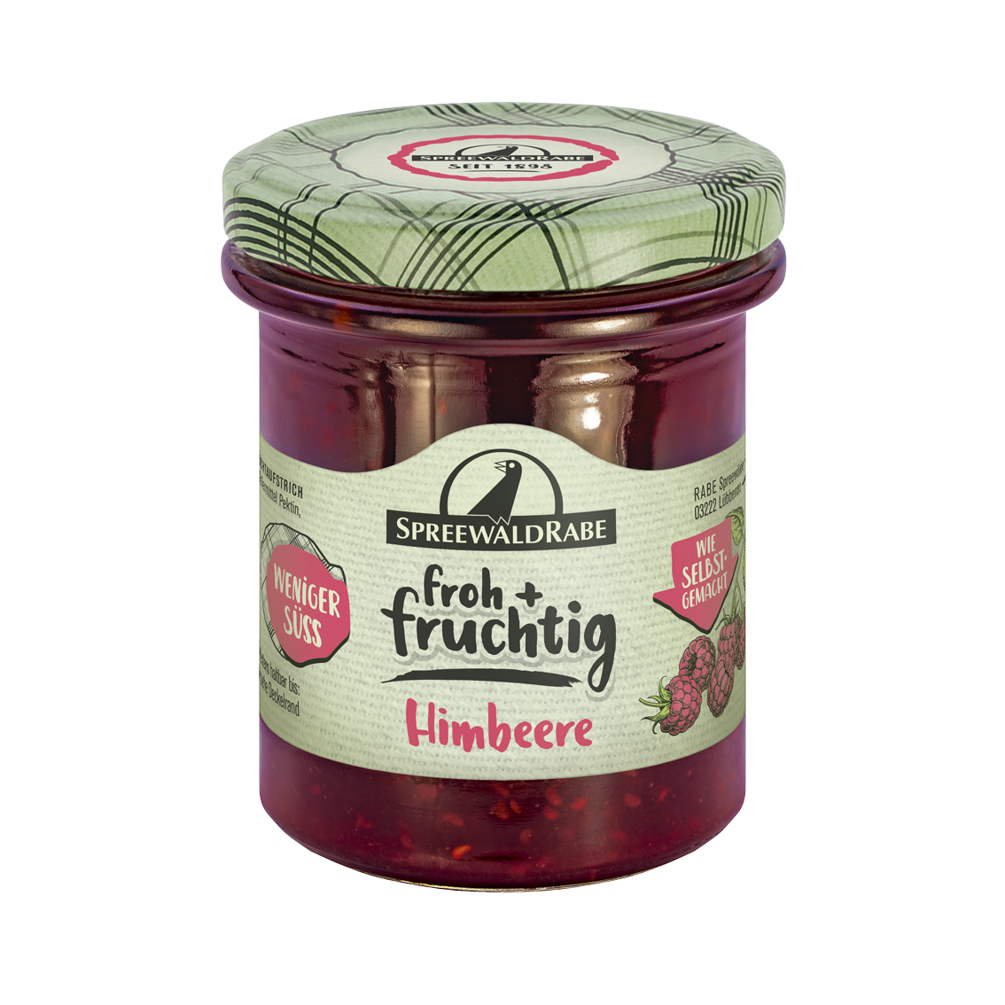 Fruchtaufstrich Himbeere – Zuckerarm & Natürlich - Rabe Handels GmbH & Co.KG