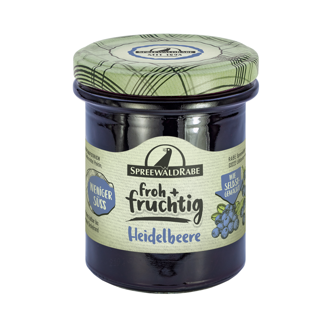Fruchtaufstrich Heidelbeere  – Zuckerarm & Natürlich - Rabe Handels GmbH & Co.KG
