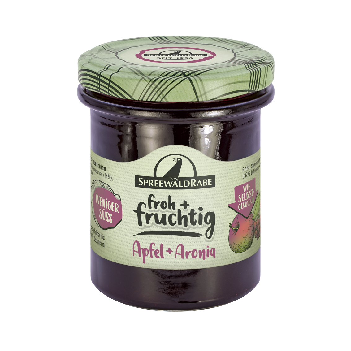 Apfel-Aronia Fruchtaufstrich Premium – Zuckerarm & Natürlich - Rabe Handels GmbH & Co.KG