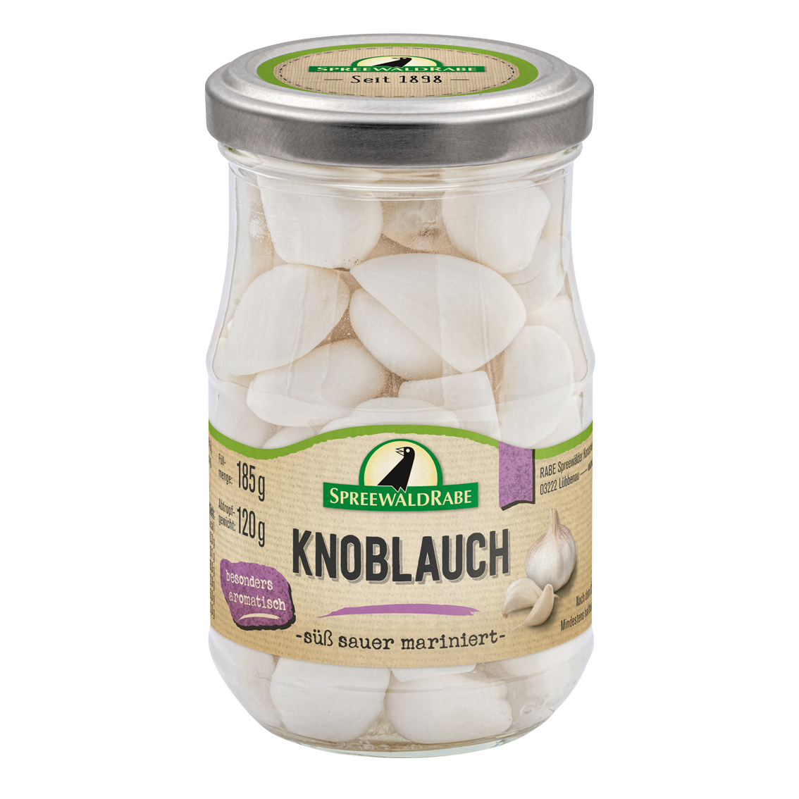 Eingelegter Knoblauch - süß-sauer mariniert - Rabe Handels GmbH & Co.KG