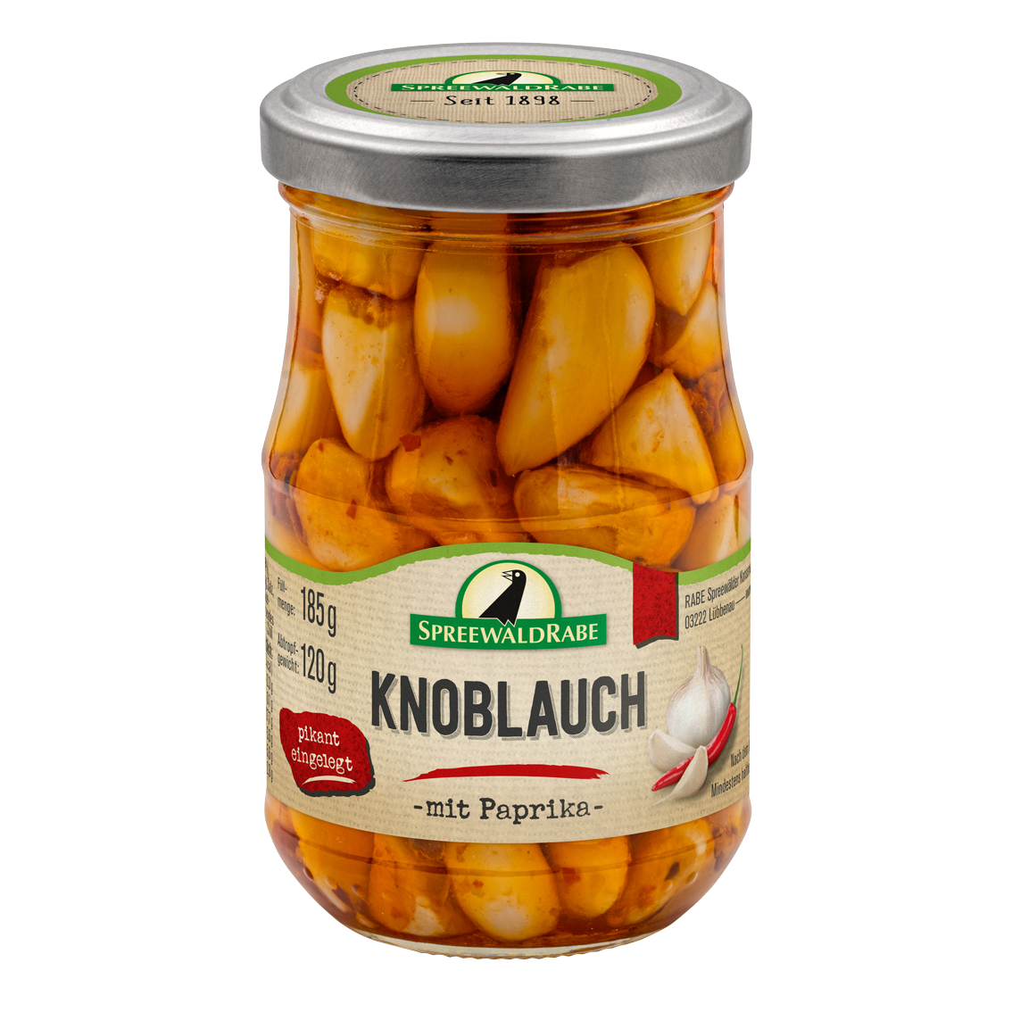 Knoblauch in Öl eingelegt - pikant - Rabe Handels GmbH & Co.KG