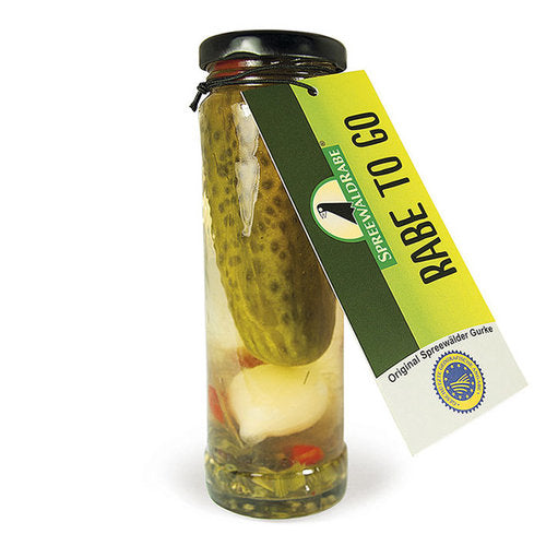 Gewürzgurke in Glas "Rabe To Go" - Rabe Handels GmbH & Co.KG