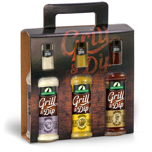 Dips zum Grillen - Set Trio I: Knoblauch, Bier-Honig, Smokey-BBQ - Rabe Handels GmbH & Co.KG