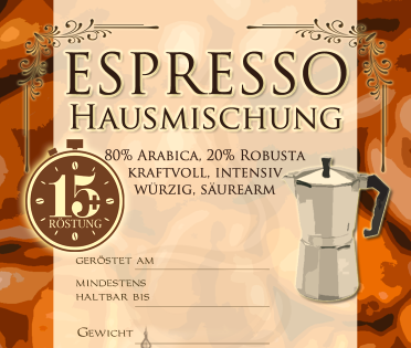 Espresso Hausmischung Gemahlen – 80% Arabica, 20% Robusta