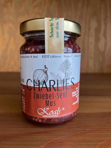 Charlies Zwiebel-Senf-Mus – Veganer Genuss - Rabe Handels GmbH & Co.KG