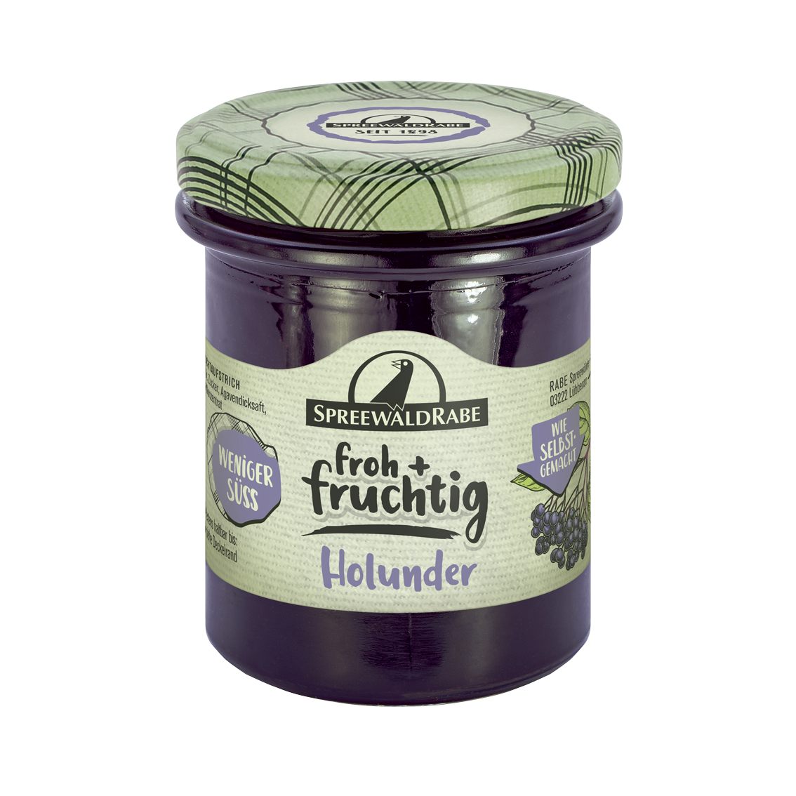 Fruchtaufstrich Holunder  – Zuckerarm & Natürlich - Rabe Handels GmbH & Co.KG