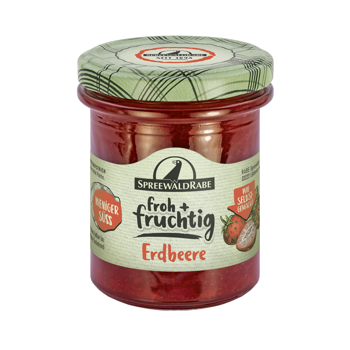 Erdbeere Fruchtaufstrich Premium – Zuckerarm - Rabe Handels GmbH & Co.KG