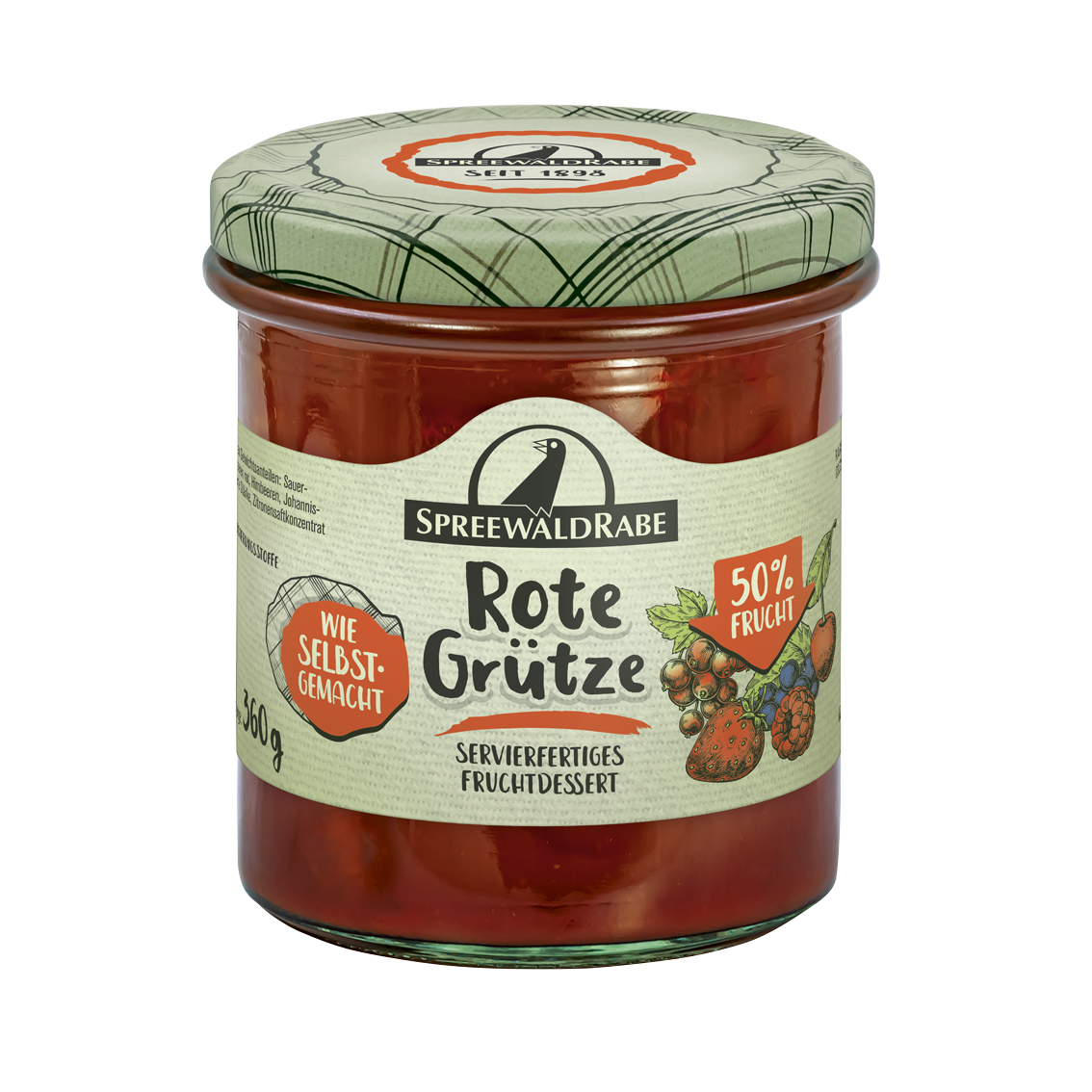 Rote Grütze Premium - Fruchtdessert Vegan - Rabe Handels GmbH & Co.KG