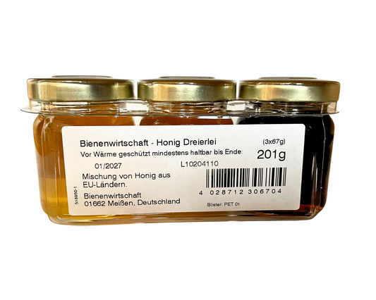 Honig Trio 201 g – Waldhonig, Sonnenblumenhonig & Lindenhonig